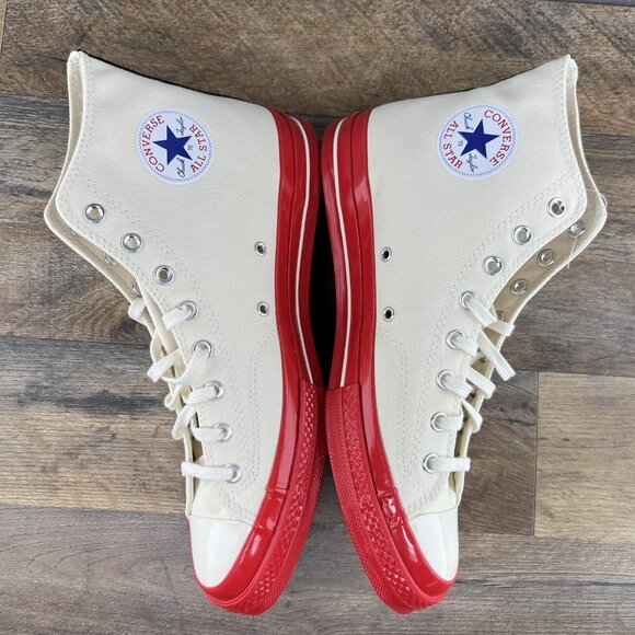 Converse Chuck Taylor All Star 70 High Comme Des Garcons Sz 12 Mens Pristine Red - Picture 9 of 9